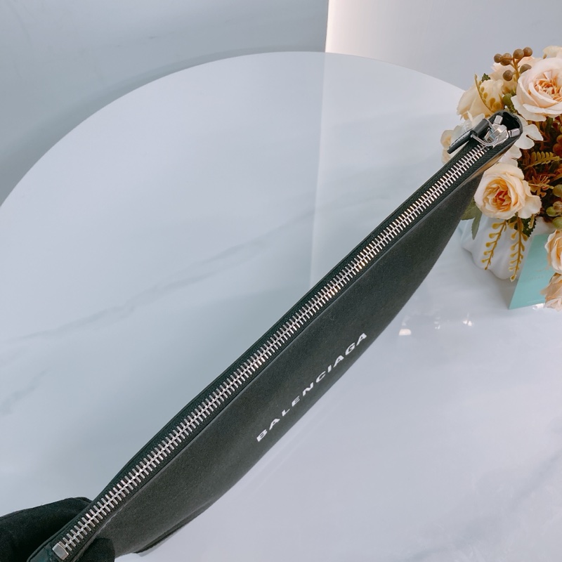 MS0466 BALENCIAGA 巴黎世家拉鍊手拿包包BLACK CLIP POUCH 32CM CANVAS-20