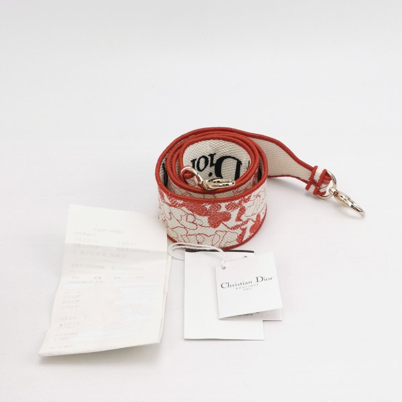 Dior Lady Dior戴妃包中號帆布愛心刺繡字母Logo吊飾斜挎包單肩包-8