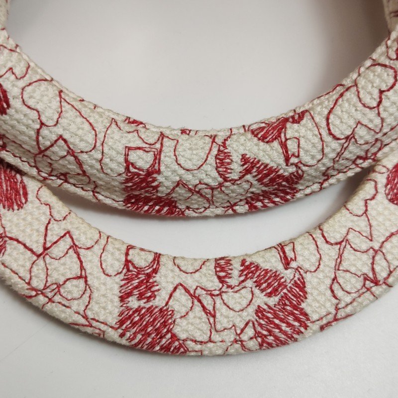 Dior Lady Dior戴妃包中號帆布愛心刺繡字母Logo吊飾斜挎包單肩包-16