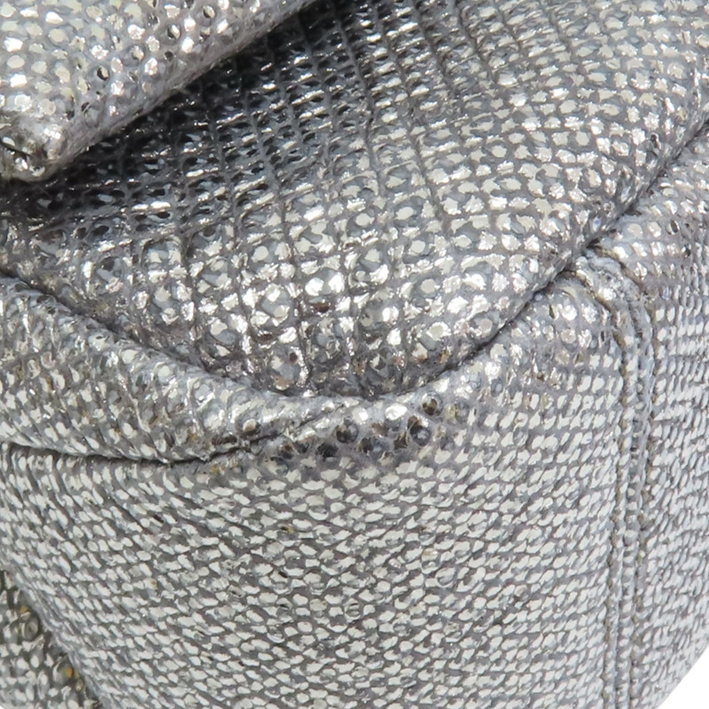 銀色 Karung 蛇皮 Serpenti Cabochon 肩背包【BVLGARI 寶格麗】 290237-10