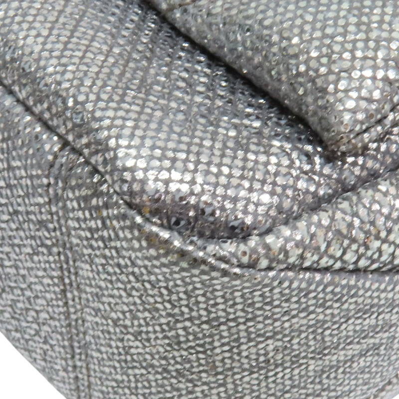 銀色 Karung 蛇皮 Serpenti Cabochon 肩背包【BVLGARI 寶格麗】 290237-11