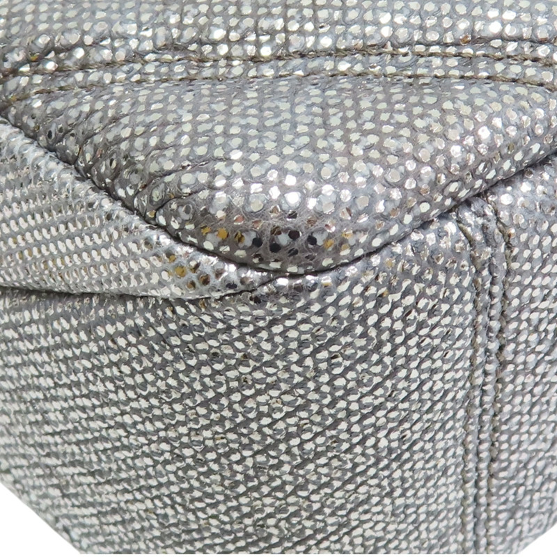 銀色 Karung 蛇皮 Serpenti Cabochon 肩背包【BVLGARI 寶格麗】 290237-12