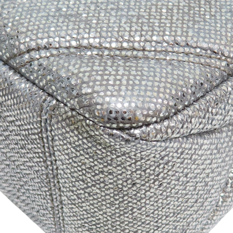 銀色 Karung 蛇皮 Serpenti Cabochon 肩背包【BVLGARI 寶格麗】 290237-13