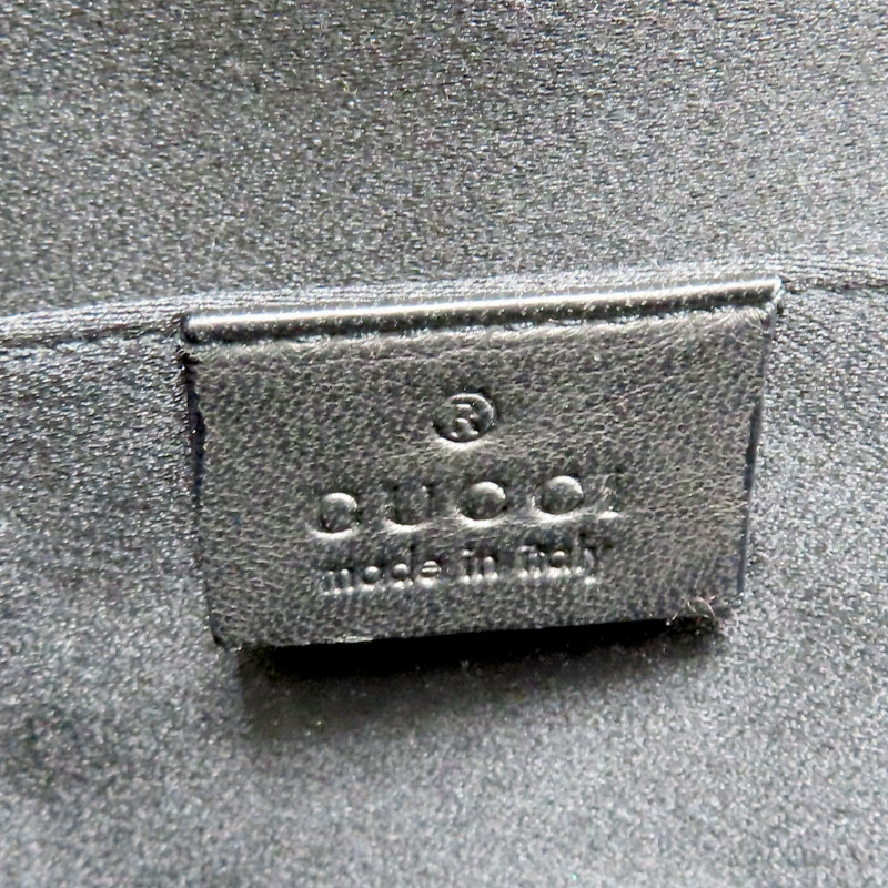 黑色 蛇革 珠寶龍形翻蓋包 手提包【GUCCI 古馳】 135952-7
