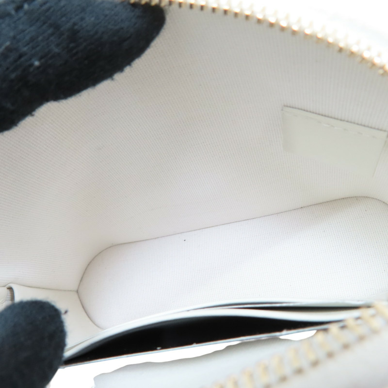 白色 牛皮 菱格紋 金鏈條貝殼包 肩背包【CHANEL 香奈兒】 AP4000-5