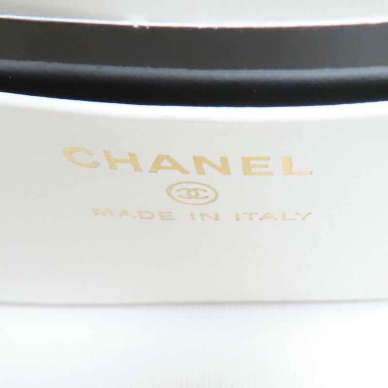 白色 牛皮 菱格紋 金鏈條貝殼包 肩背包【CHANEL 香奈兒】 AP4000-7
