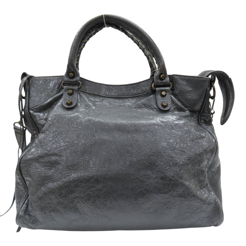 灰色 山羊皮 Classic Velo 兩用包【BALENCIAGA 巴黎世家】 235216-1