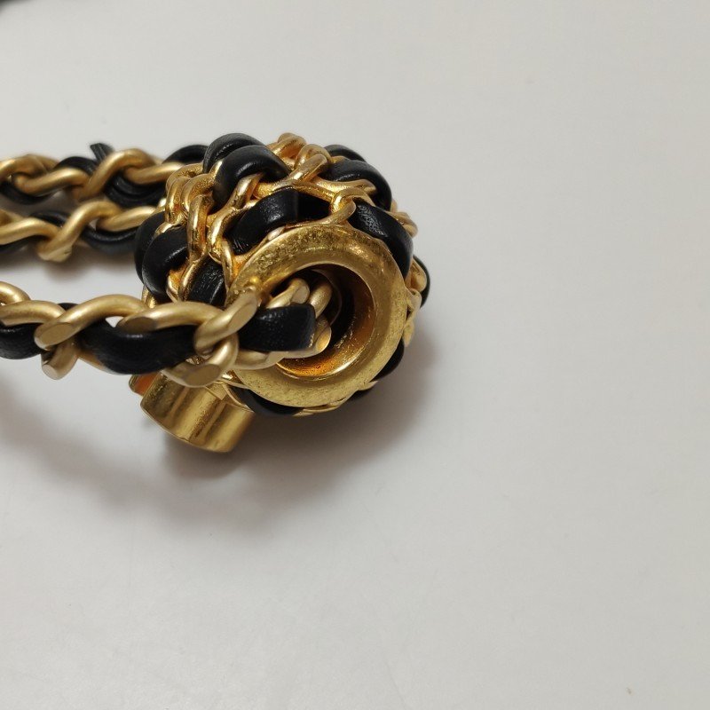 Chanel羊皮純色菱格絎縫雙CLogo斜挎包單肩包 晶片款-10
