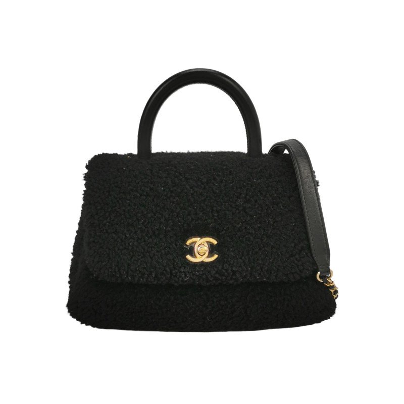 Chanel Coco Handle小号牛皮绒面优雅手柄斜挎包-0