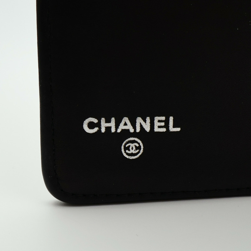 CHANEL 羊皮皮革Long Wallet銀扣長錢包-4