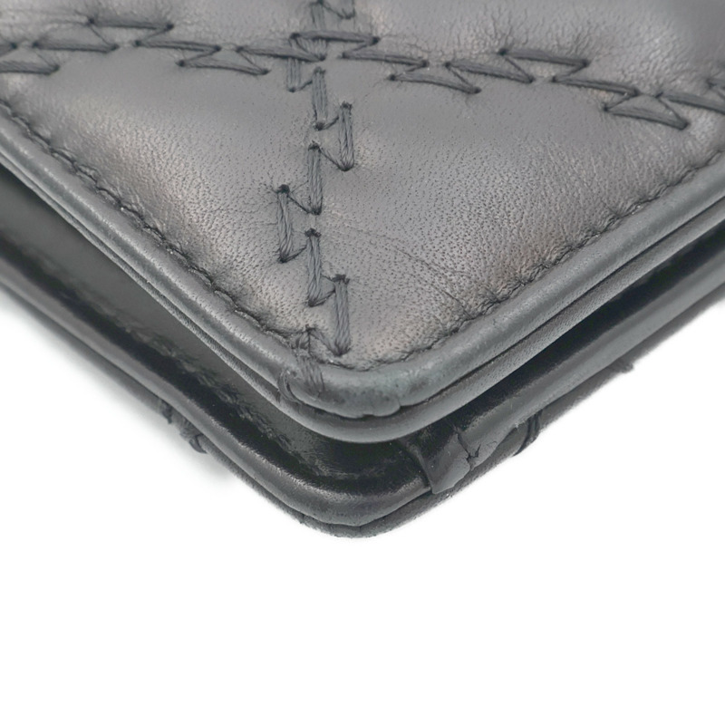 CHANEL 羊皮皮革Long Wallet銀扣長錢包-8