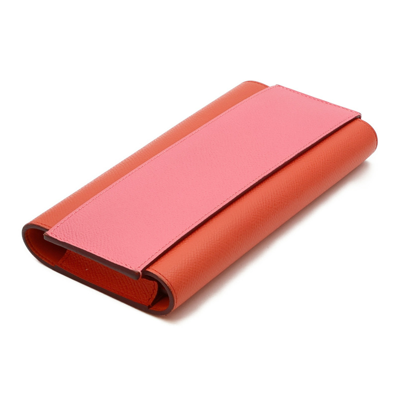 HERMES Epsom皮革Passant銀扣長錢包-4