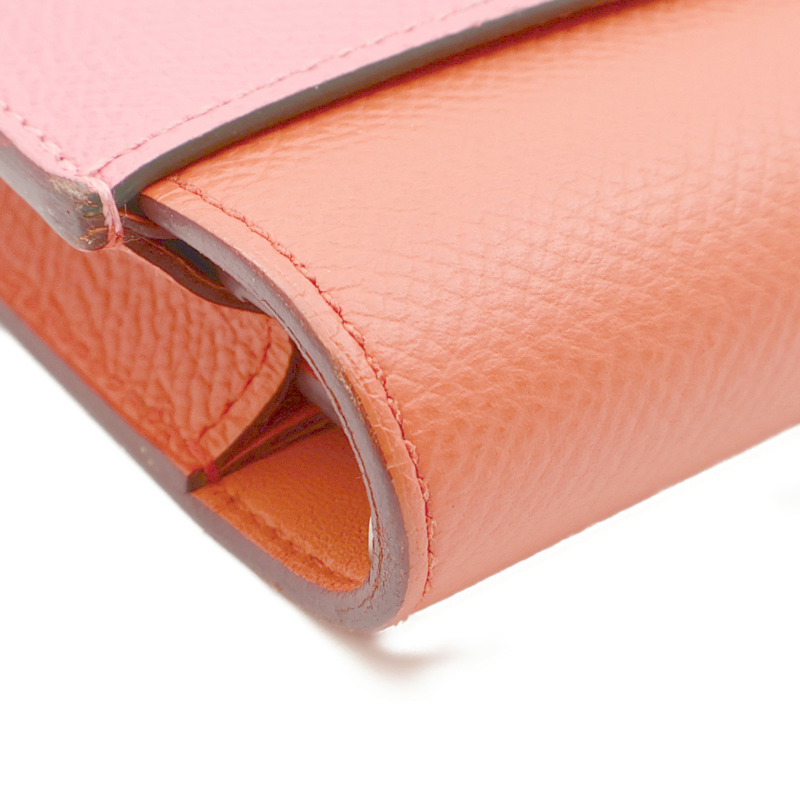 HERMES Epsom皮革Passant銀扣長錢包-8