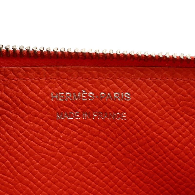 HERMES Epsom皮革Passant銀扣長錢包-17