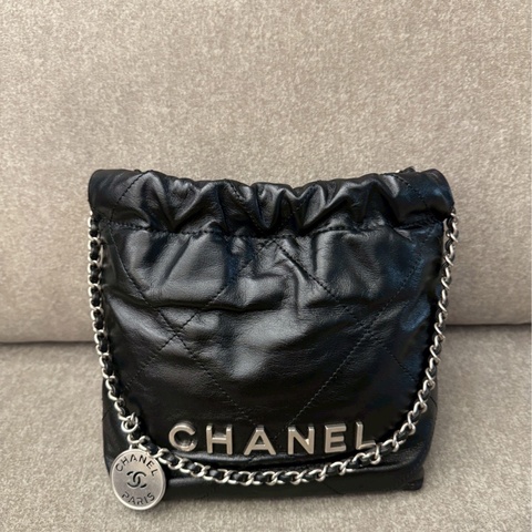 香奈兒22bag mini黑銀