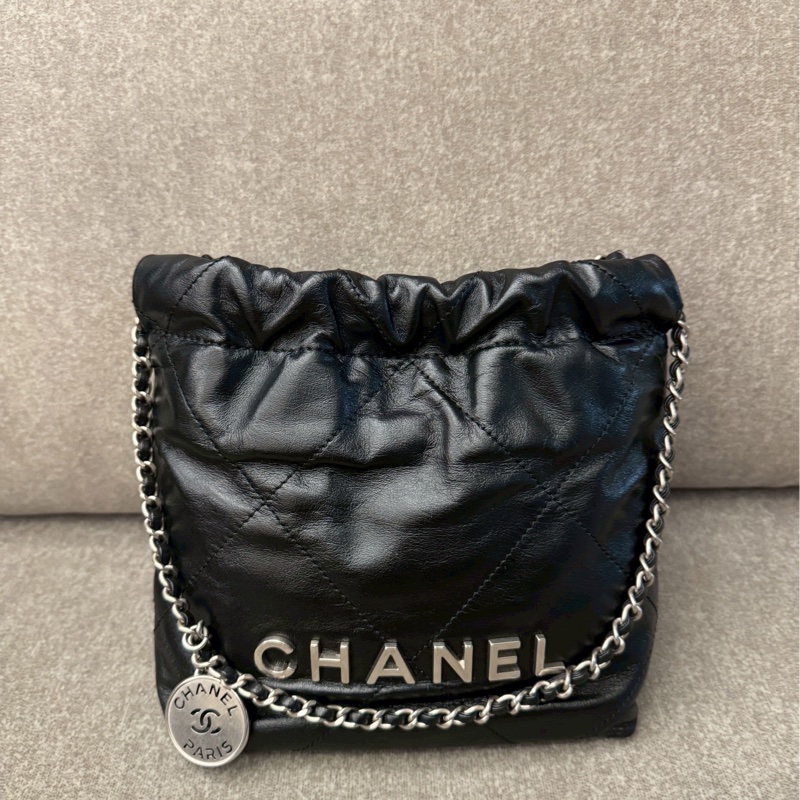 香奈兒22bag mini黑銀-0