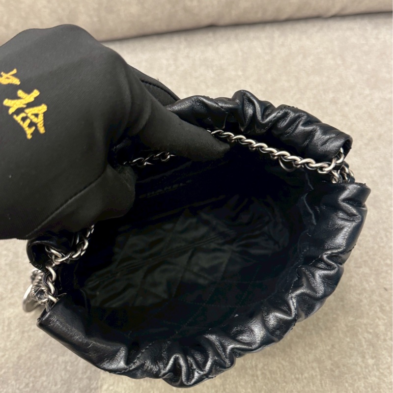 香奈兒22bag mini黑銀-5