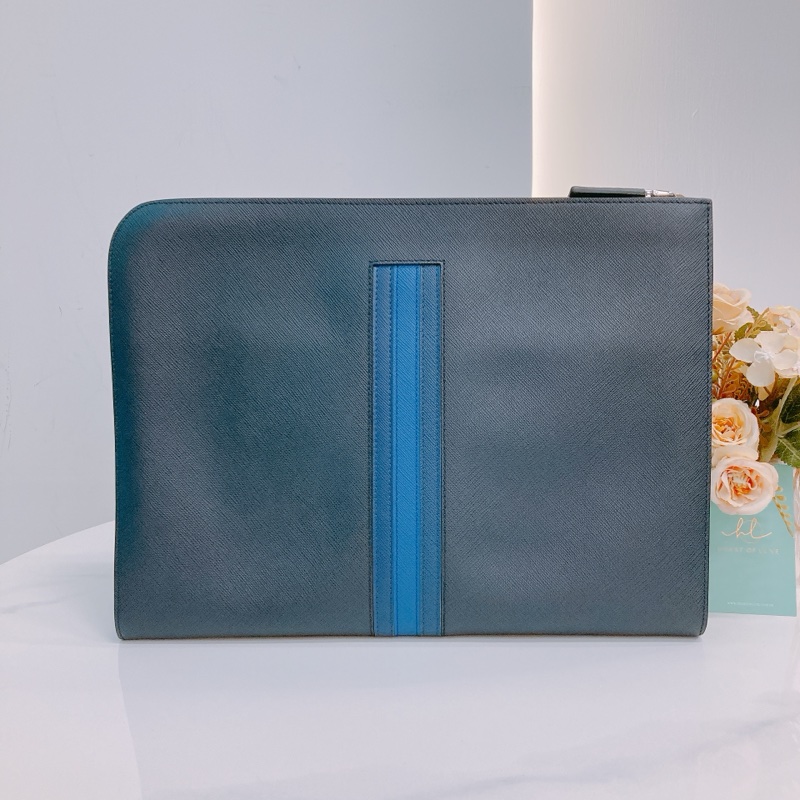MS0467 PRADA 哥普拉十字皮紋手拿包包CLUTCH 33CM SAFFIANO CALFSKIN-1