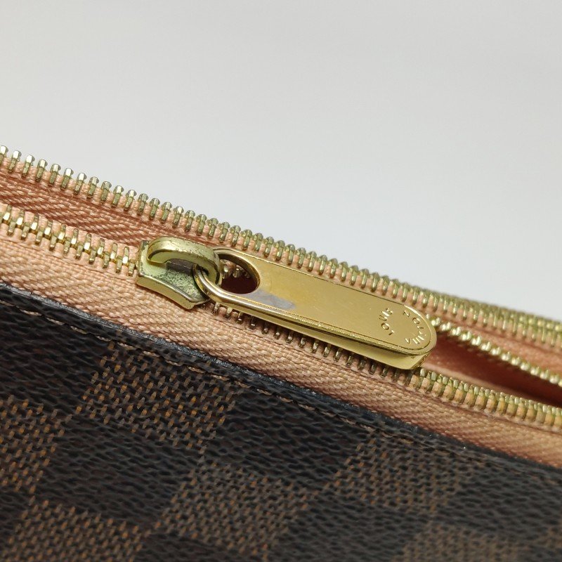 Louis Vuitton(LV)Pochette Double Zip牛皮棋盤格字母Logo斜挎包斜挎包-10