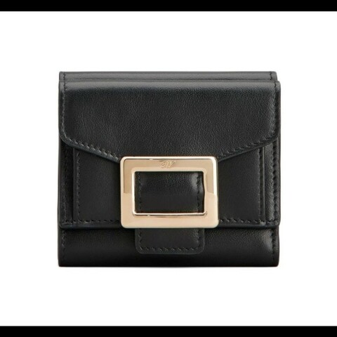 Roger Vivier Belle Vivier 黑色牛皮小皮夾 錢包