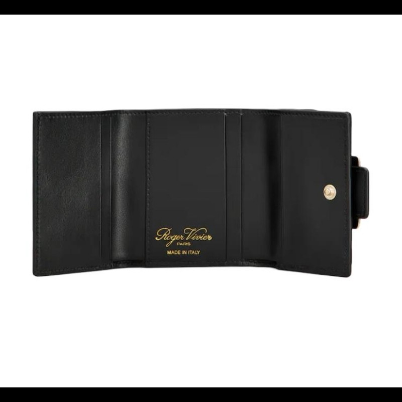 Roger Vivier Belle Vivier 黑色牛皮小皮夾 錢包-4