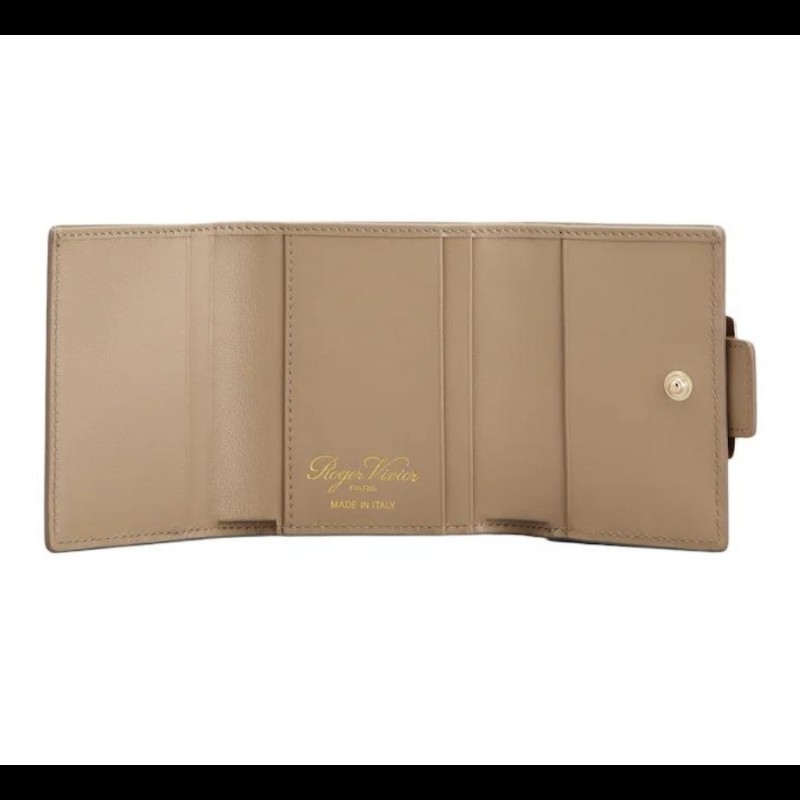 Roger Vivier Belle Vivier 米色牛皮小皮夾 錢包-4