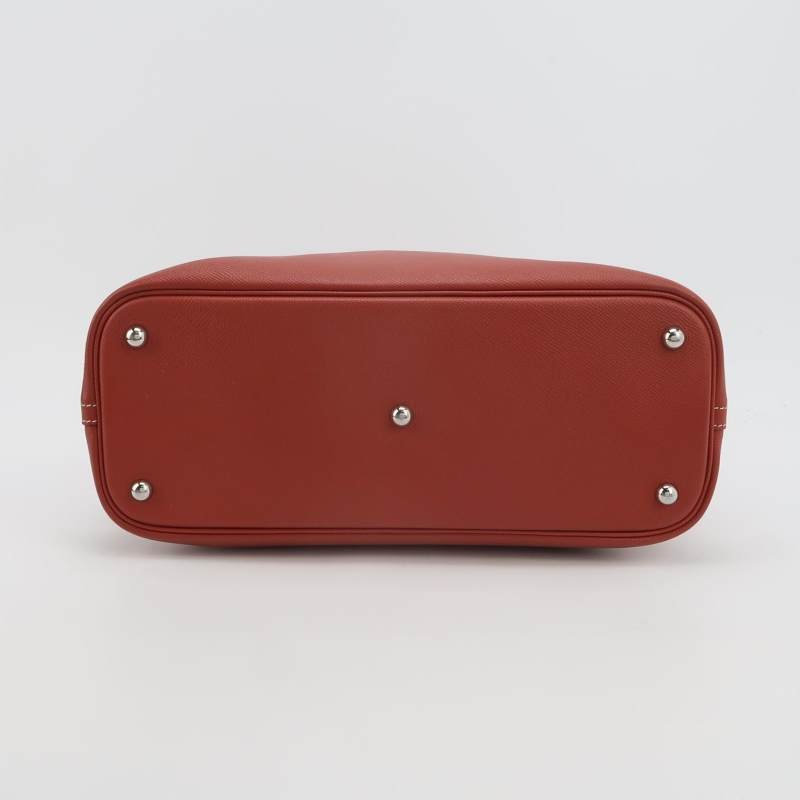 Hermes Bolide保齡球包35弧線造型手提包Epsom牛皮銀扣5Q威尼斯紅T刻-5