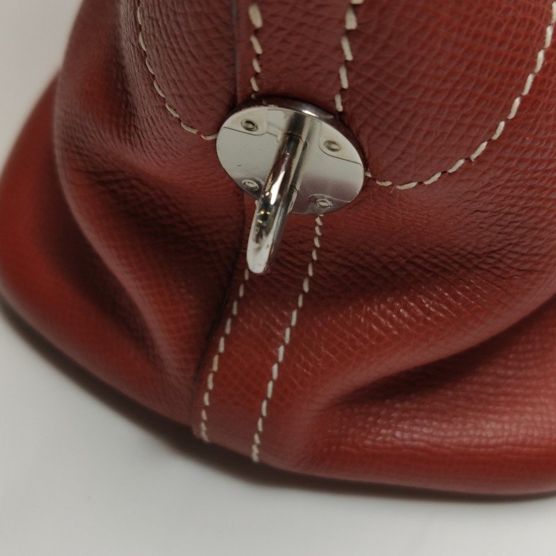 Hermes Bolide保齡球包35弧線造型手提包Epsom牛皮銀扣5Q威尼斯紅T刻-11