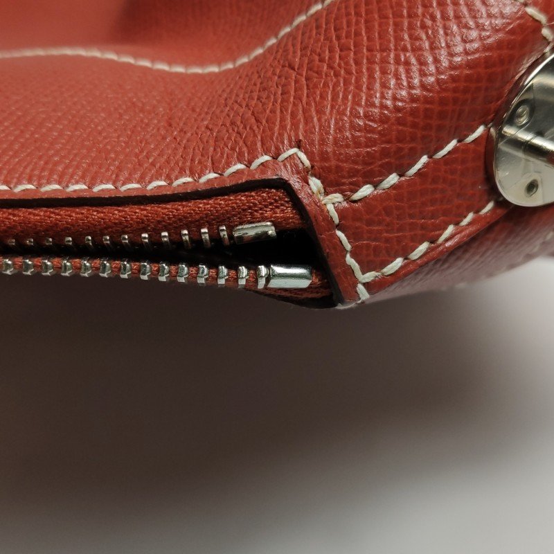 Hermes Bolide保齡球包35弧線造型手提包Epsom牛皮銀扣5Q威尼斯紅T刻-16