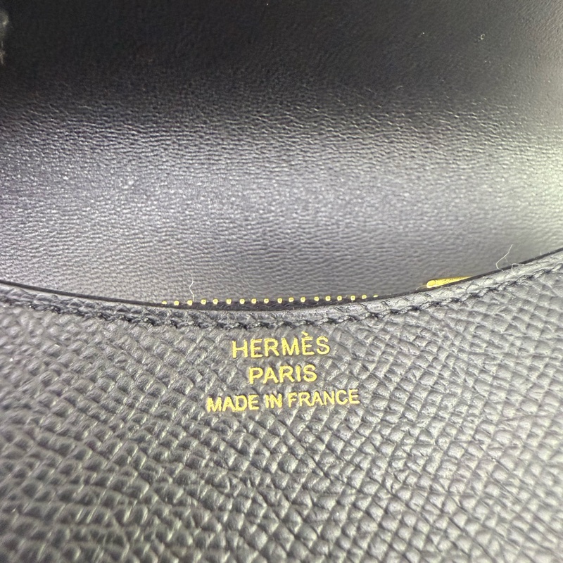 Hermes Constance Slim 黑金Wallet-7