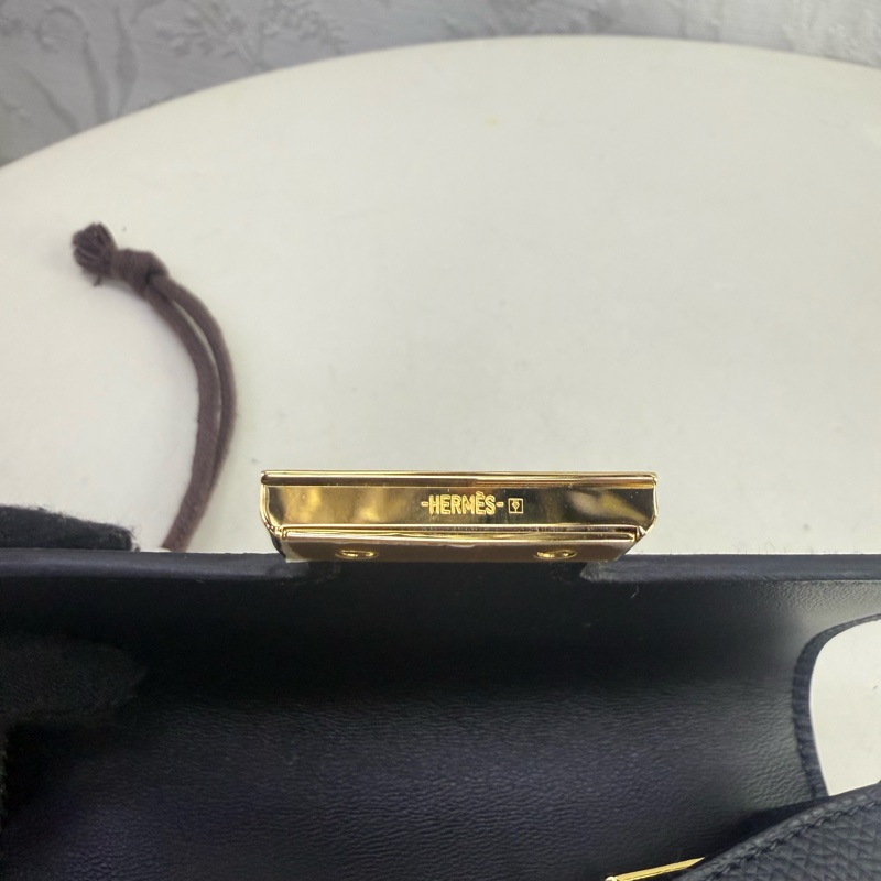 Hermes Constance Slim 黑金Wallet-8