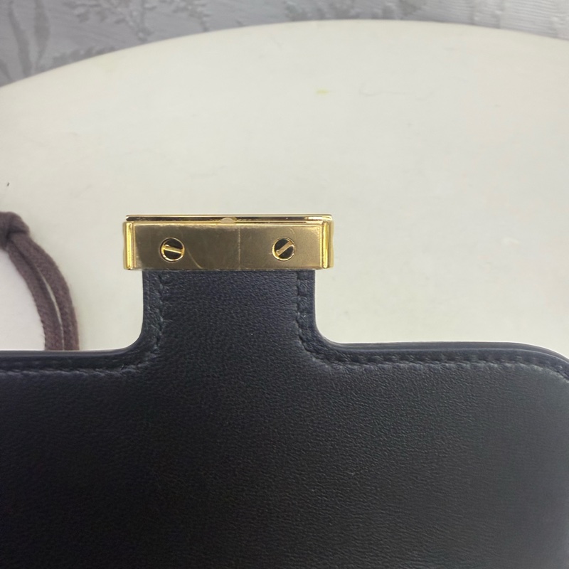 Hermes Constance Slim 黑金Wallet-9