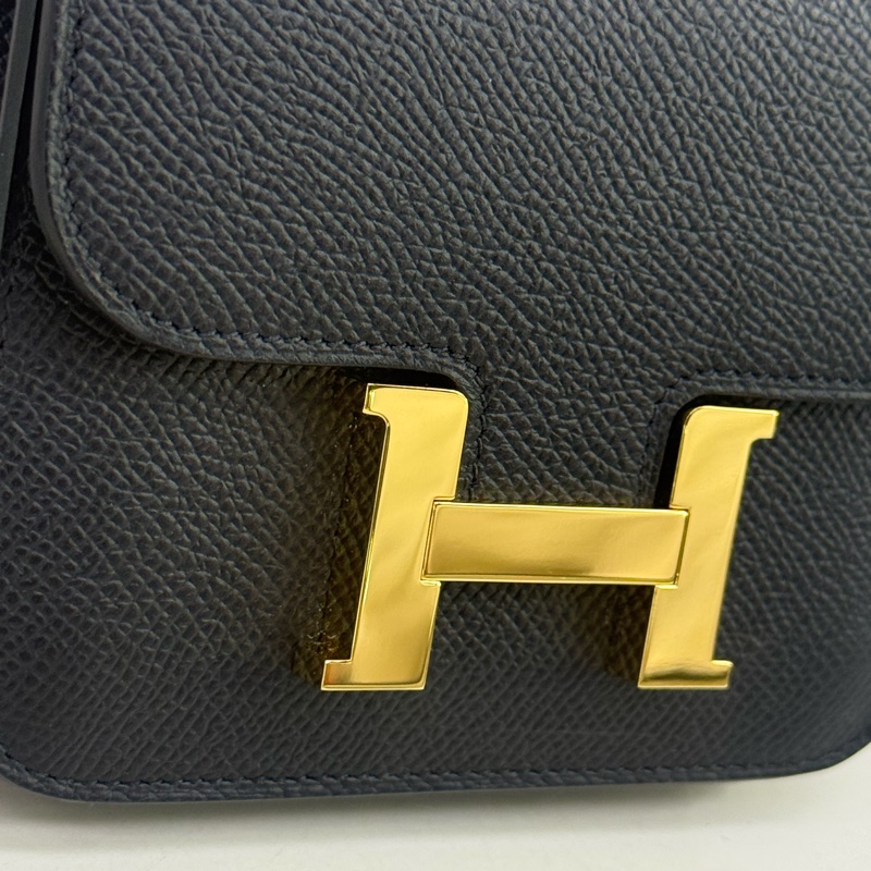Hermes Constance Slim 黑金Wallet-12