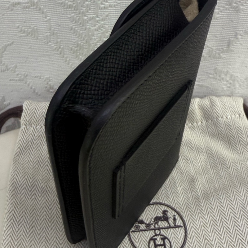 Hermes Constance Slim 黑金Wallet-16
