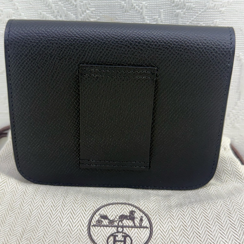 Hermes Constance Slim 黑金Wallet-17