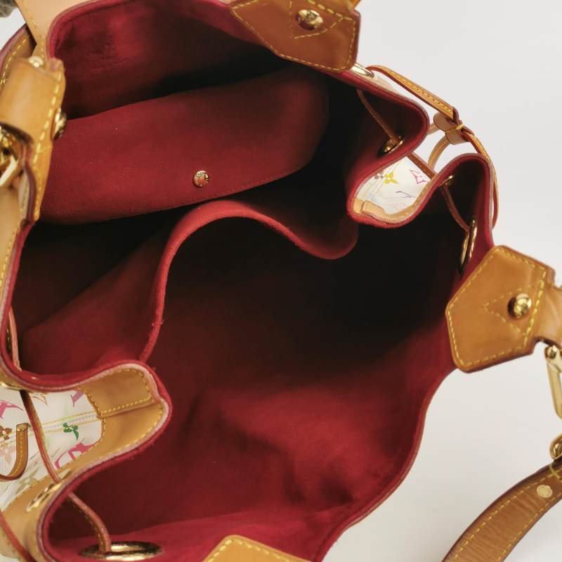 Louis Vuitton(LV)Ursula中號植鞣革白三彩推鎖搭扣包單肩包-6