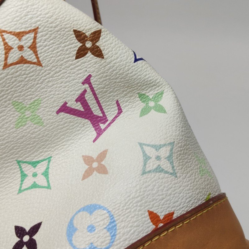 Louis Vuitton(LV)Ursula中號植鞣革白三彩推鎖搭扣包單肩包-22