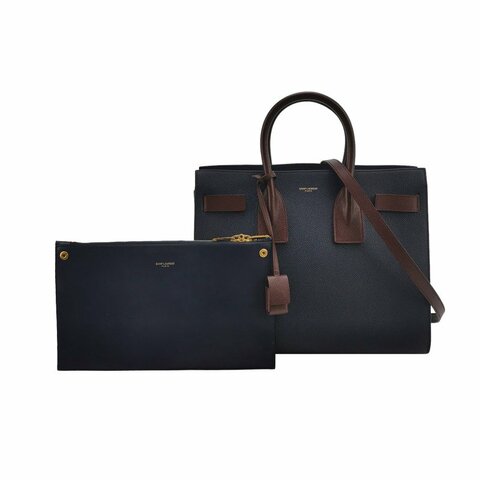 Saint Laurent Sac de Jour 小號牛皮拼色字母徽標子母包斜挎包單肩包