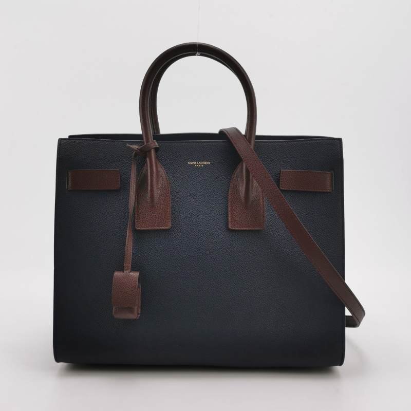 Saint Laurent Sac de Jour 小號牛皮拼色字母徽標子母包斜挎包單肩包-2