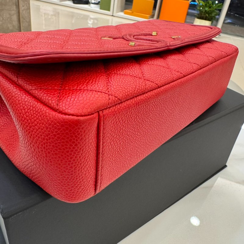 *SHIHNA名牌精品* Chanel vanity WOC 紅色金鍊荔枝牛皮-2