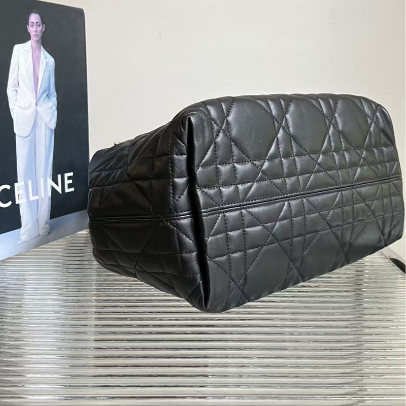 98新Dior 迪奧 Toujours Bag 中型 菜籃 黑色 可調式手把 又颯又慵懶-3