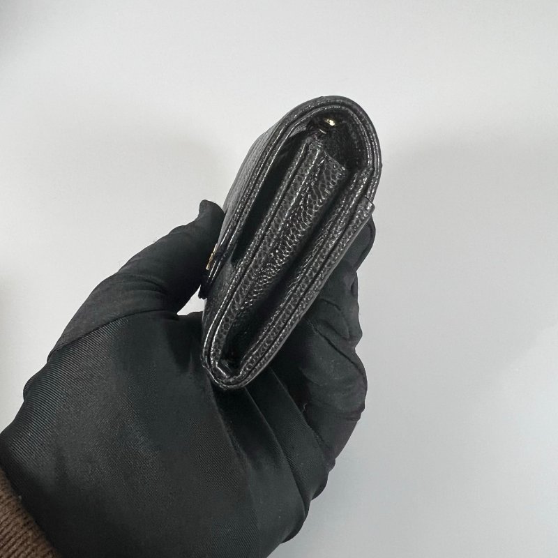 CHANEL CF黑荔枝翻蓋卡包 AP4098/晶片款-2