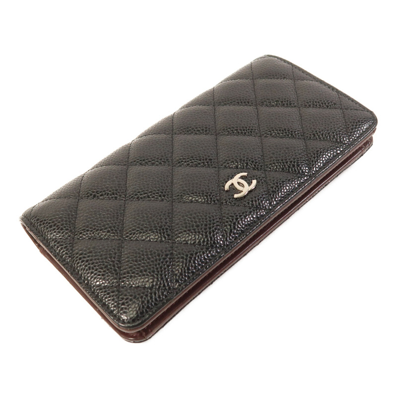 CHANEL 牛皮皮革Classic Long Wallet銀扣長錢包-2