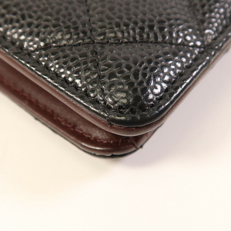 CHANEL 牛皮皮革Classic Long Wallet銀扣長錢包-7