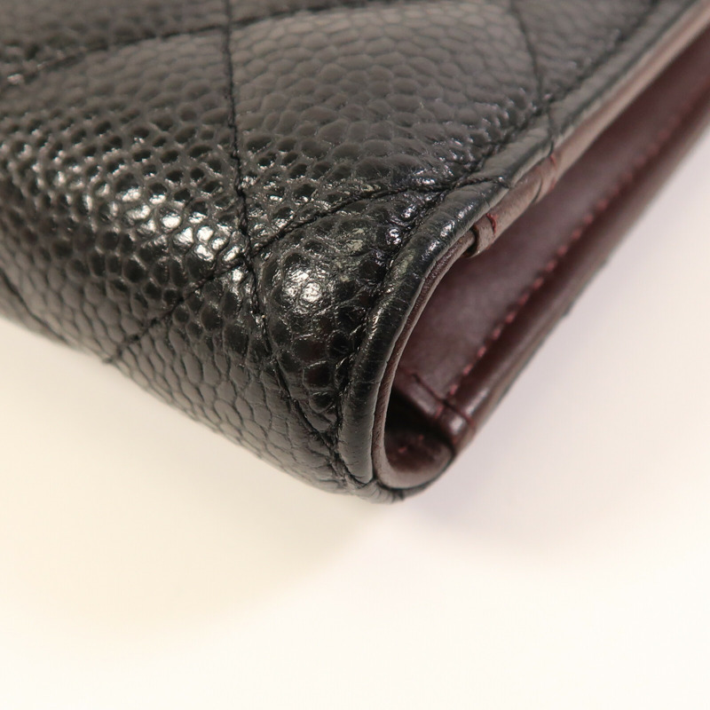 CHANEL 牛皮皮革Classic Long Wallet銀扣長錢包-8