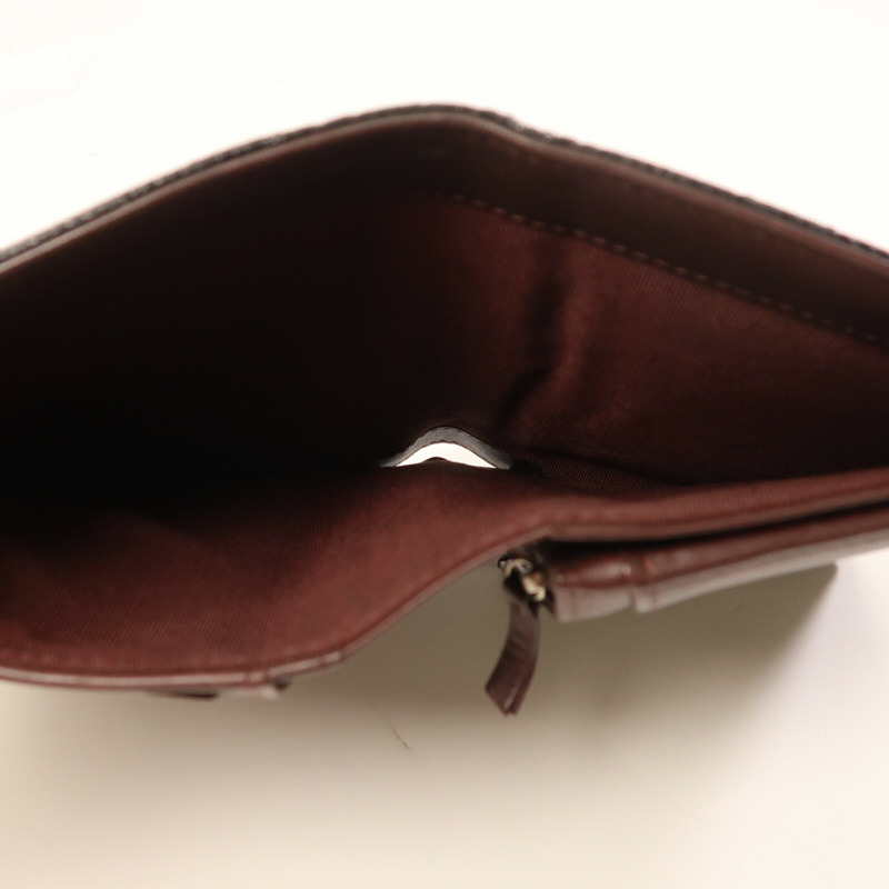 CHANEL 牛皮皮革Classic Long Wallet銀扣長錢包-12