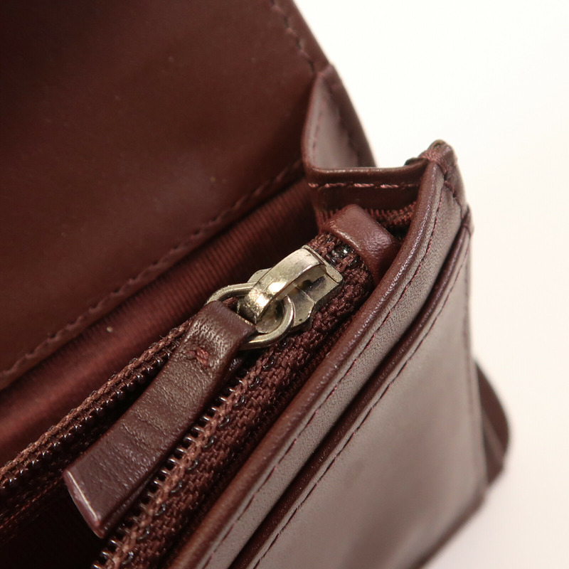 CHANEL 牛皮皮革Classic Long Wallet銀扣長錢包-14