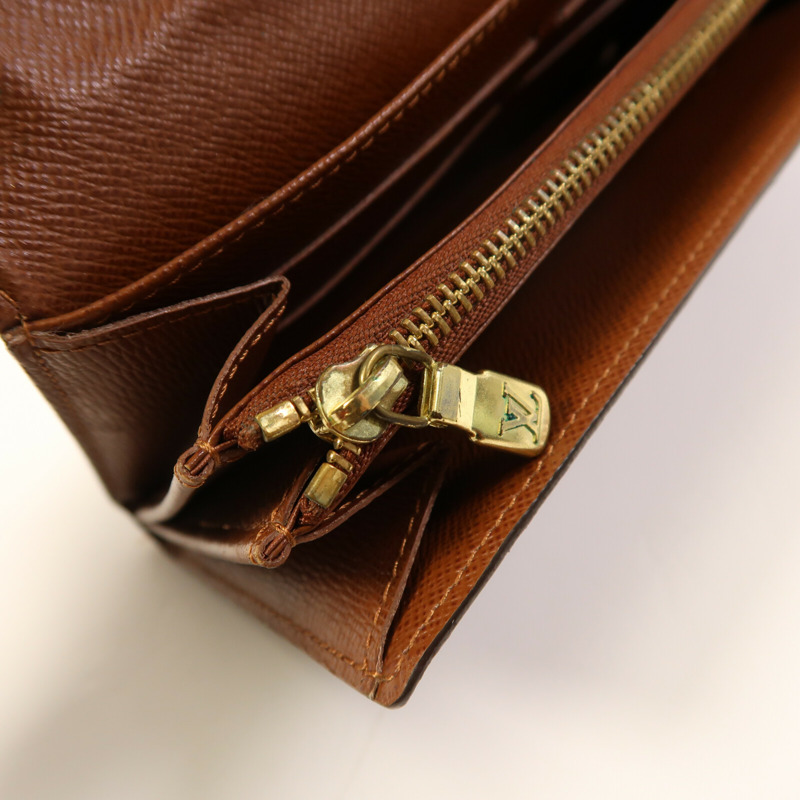 LOUIS VUITTON Monogram Long Wallet金扣長錢包-12