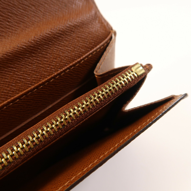 LOUIS VUITTON Monogram Long Wallet金扣長錢包-13