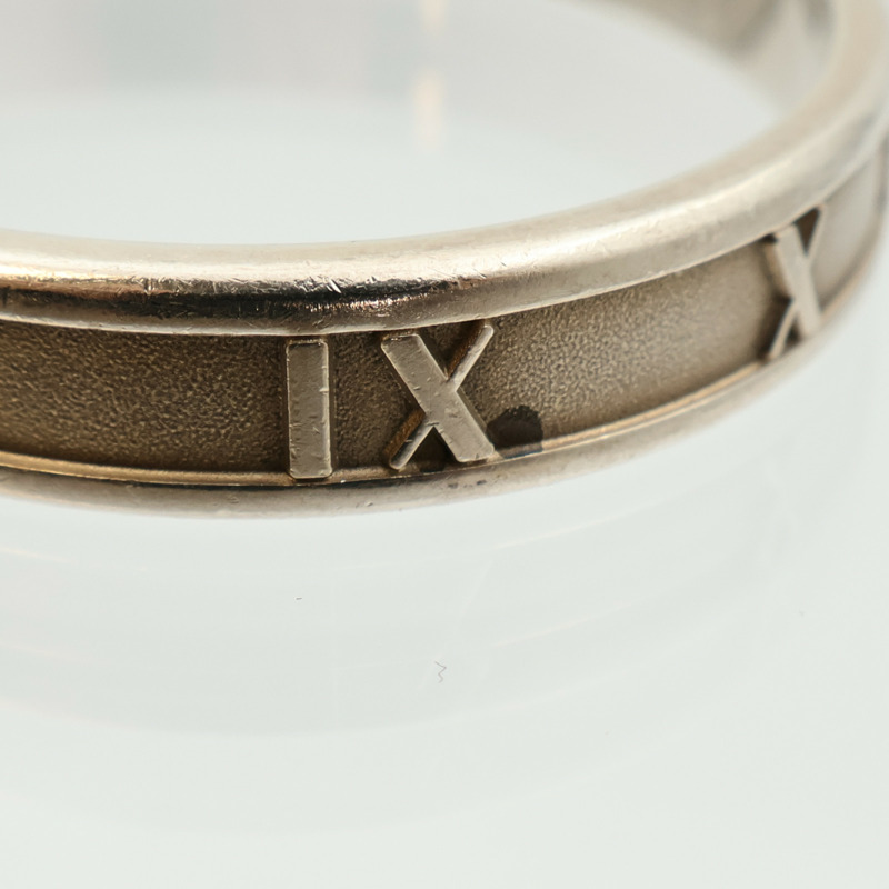 TIFFANY＆CO 925純銀Atlas Roman Numeral Cuff手鐲-5
